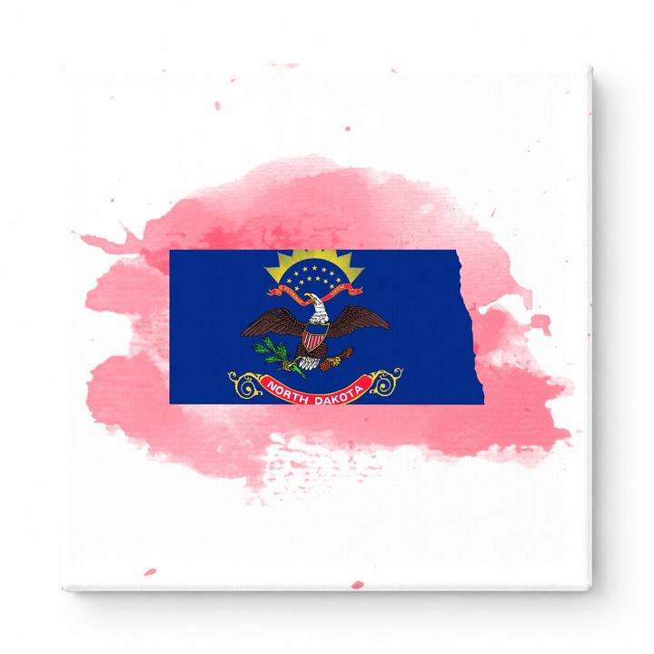 North Dakota State Flag Watercolor