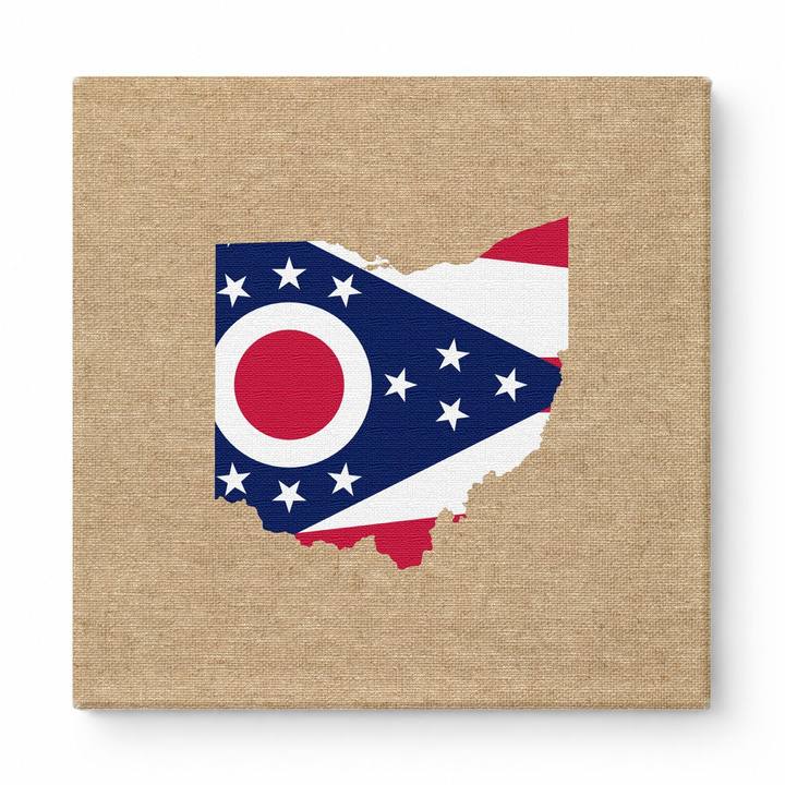 Ohio State Flag Map