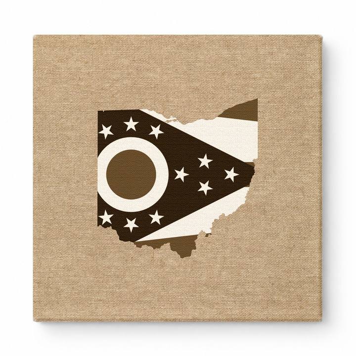Ohio State Flag Map
