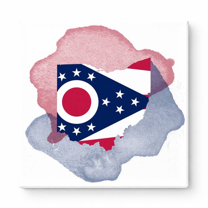 Ohio State Flag Map