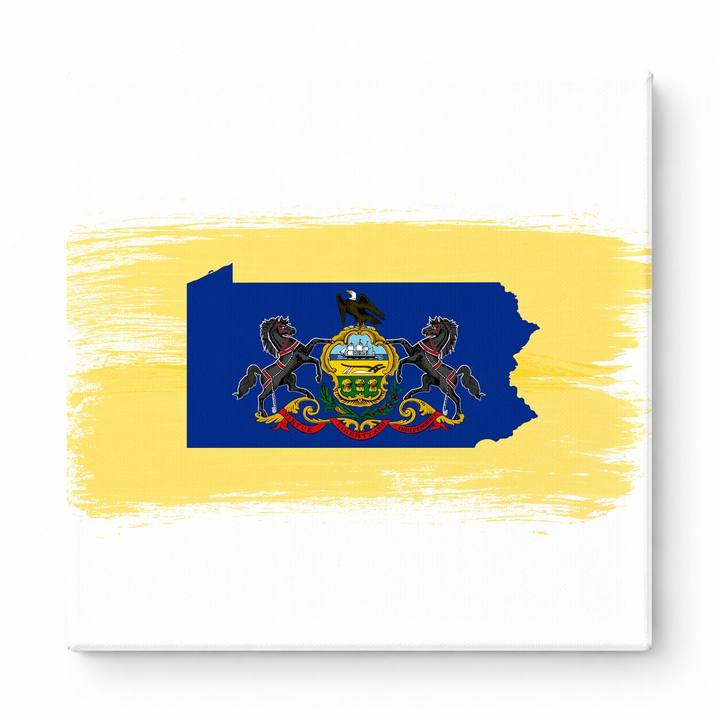 Pennsylvania State Flag Map