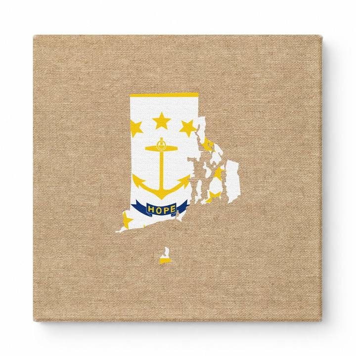 Rhode Island State Flag Map