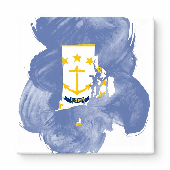 Rhode Island State Flag Map