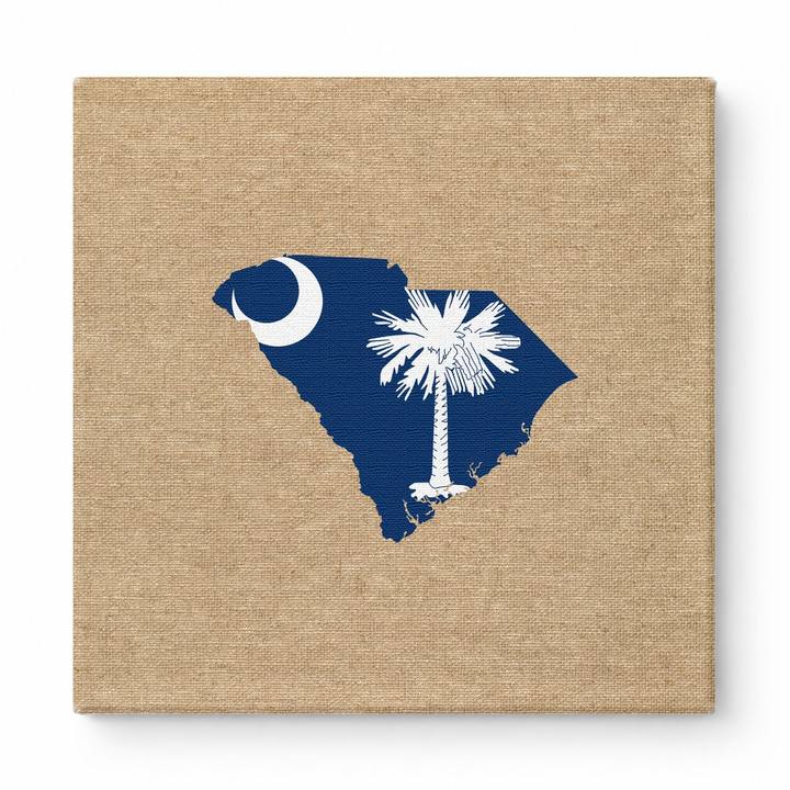 South Carolina State Map Flag