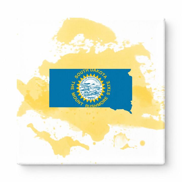 South Dakota State Flag Map