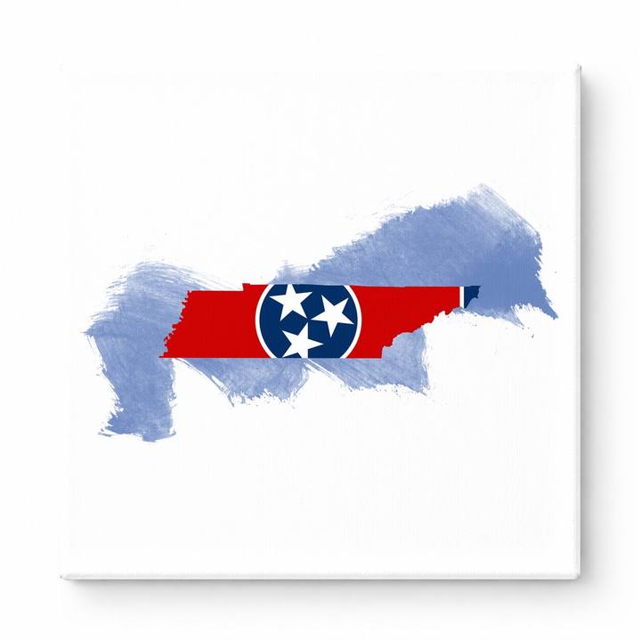Tennessee State Flag Map