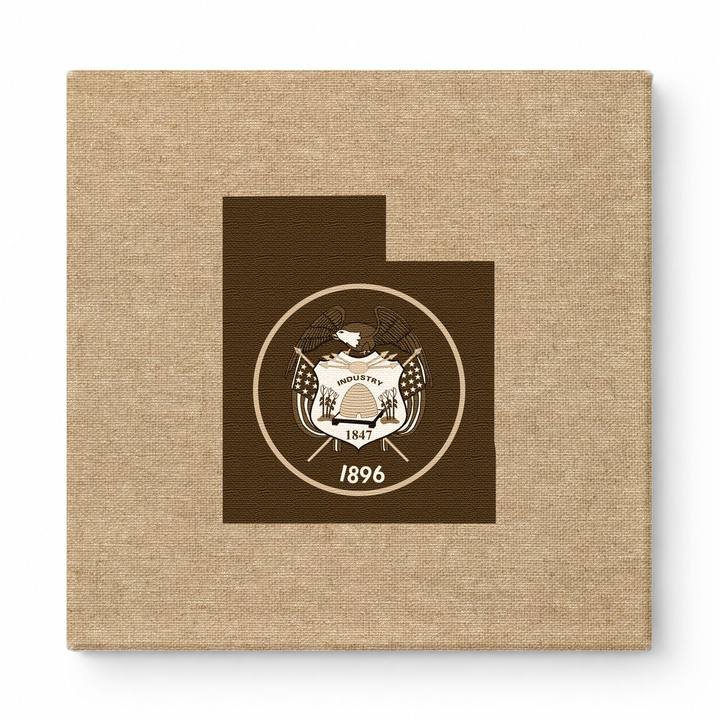 Utah State Map with Seal