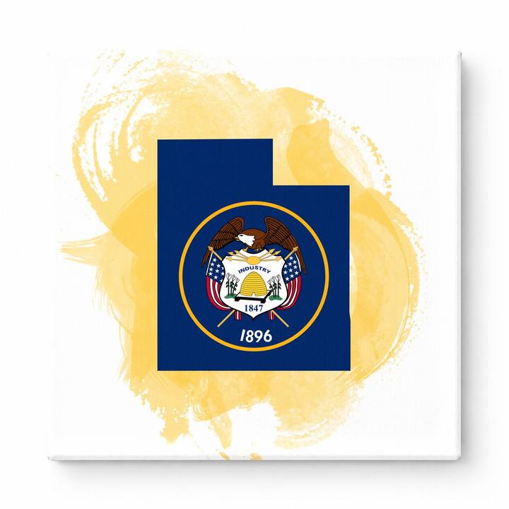Utah State Map with Seal
