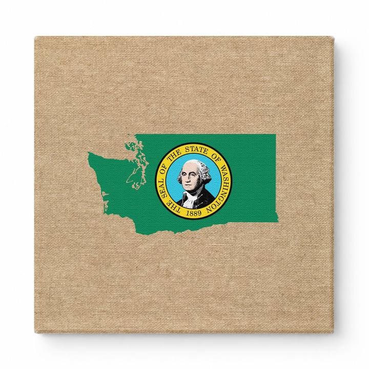 Washington State Flag Map