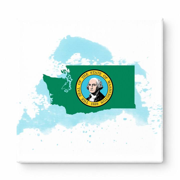 Washington State Flag Map