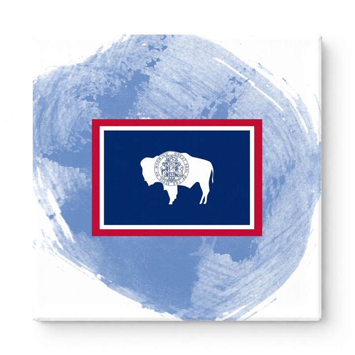 Wyoming State Flag Watercolor