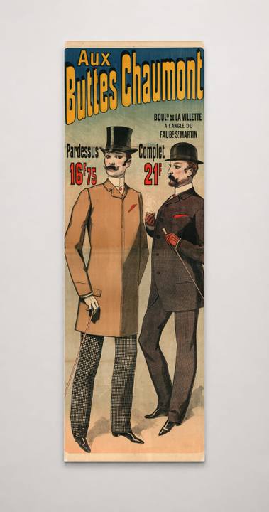 Aux Buttes Chaumont 1890s French Fashion - Belle Époque Vintage Poster Wall Art