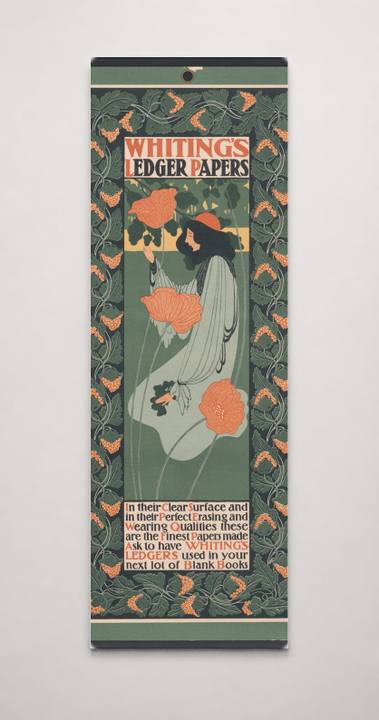 Whiting's Ledger Papers 1900s Art Nouveau Vintage Poster Wall Art
