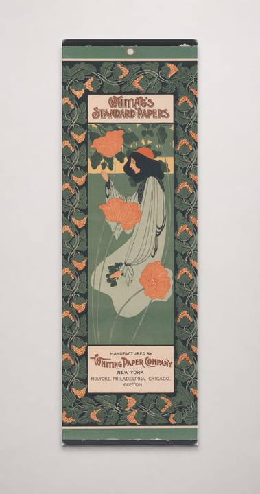 Whiting's Standard Papers 1890s Art Nouveau Vintage Poster Wall Art