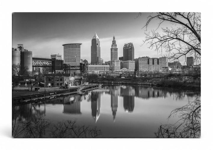 Cleveland Skyline B&W by Cody York