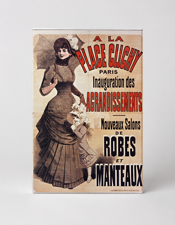 A La Place Clichy 1880s Paris Fashion - Belle Époque Vintage Poster Wall Art