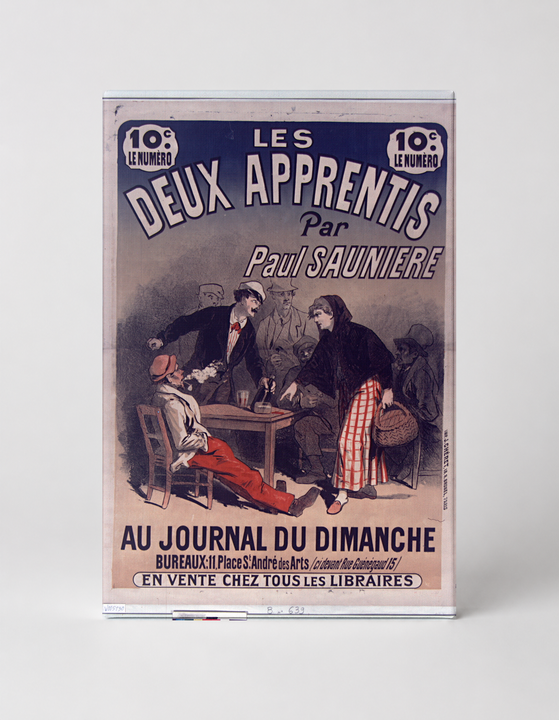 Les Deux Apprentis 1890s Paul Sauniere French Vintage Poster Canvas Wall Art