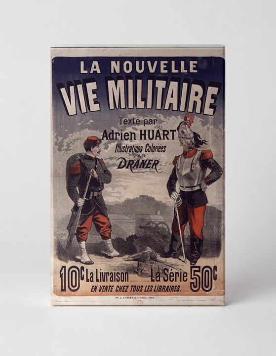 La Nouvelle Vie Militaire 1890s - French Military Vintage Poster Wall Art