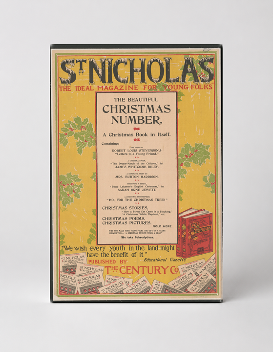 St. Nicholas Magazine Christmas Number 1890s - Vintage Advertising Poster Wall Art