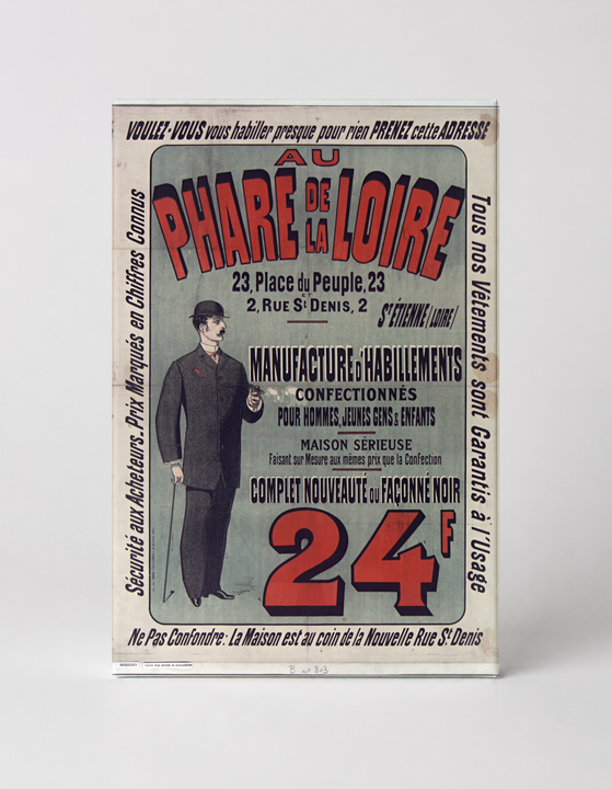 Au Phare de la Loire 1890s French Fashion - Vintage Advertising Poster Wall Art
