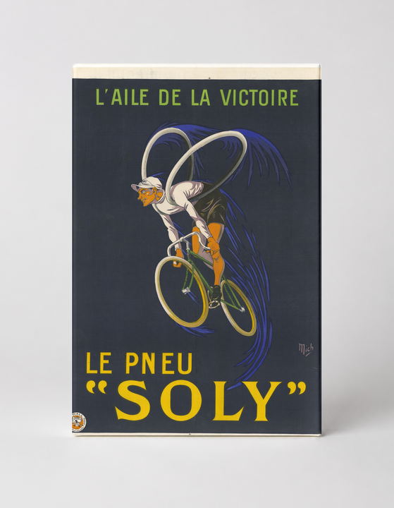 Le Pneu Soly L'Aile de la Victoire 1905 - Belle Époque Vintage Cycling Poster Wall Art