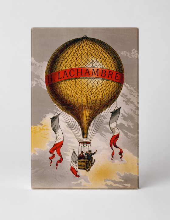 H. Lachambre Hot Air Balloon - Vintage French Aeronautical Poster Wall Art