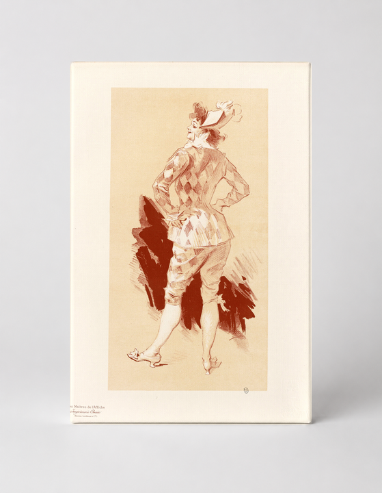 Harlequin Figure Belle Epoque Lithograph - Vintage Poster Canvas Wall Art