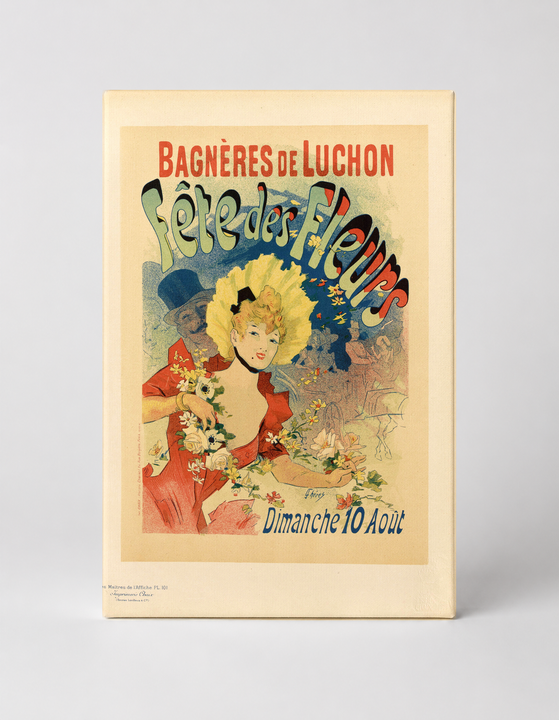 Bagnères de Luchon Fête des Fleurs 1890s - Belle Époque Vintage Poster Wall Art
