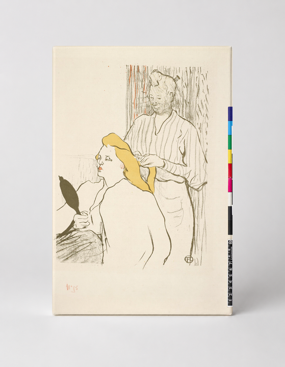 The Hairdresser 1890s - Belle Époque Vintage Lithograph Canvas Wall Art