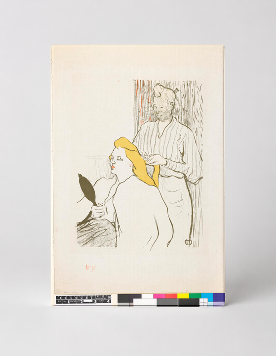 The Hairdresser 1890s Belle Epoque Lithograph Vintage Poster Wall Art