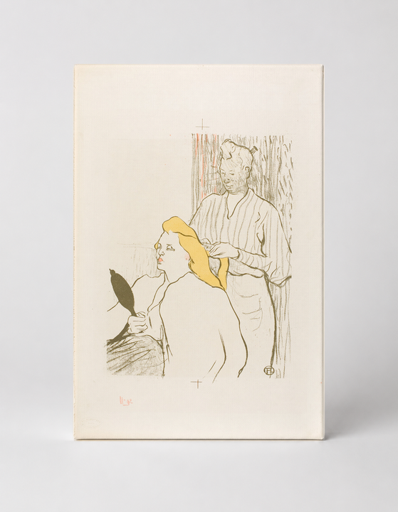 The Hairdresser 1890s - Belle Époque Vintage Lithograph Poster Wall Art