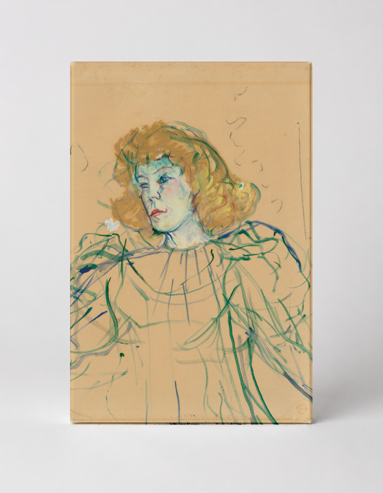 Woman in Green Sketch Portrait 1890s - Belle Epoque Vintage Poster Wall Art