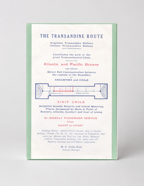 The Transandine Route 1900s - Vintage Railway Travel Poster Canvas Wall Art