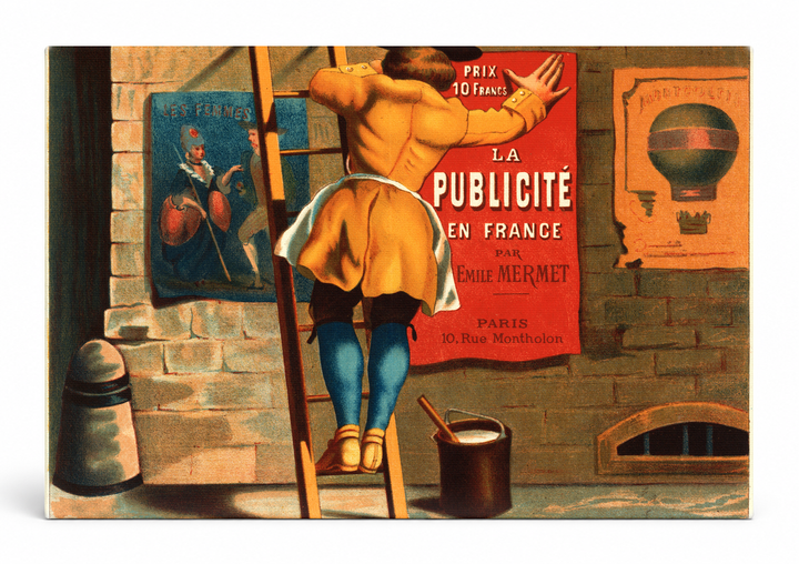 La Publicité en France 1890s - Vintage French Advertising Poster Canvas Wall Art