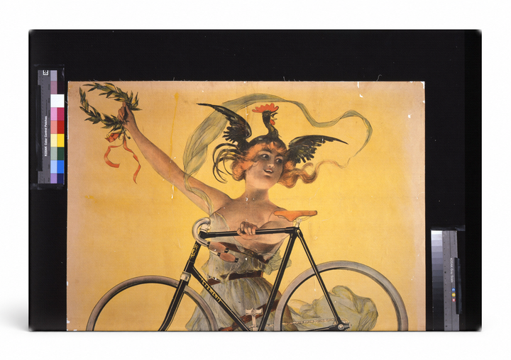 Triumphant Cyclist Goddess 1890s - Belle Époque Vintage Bicycle Poster Wall Art