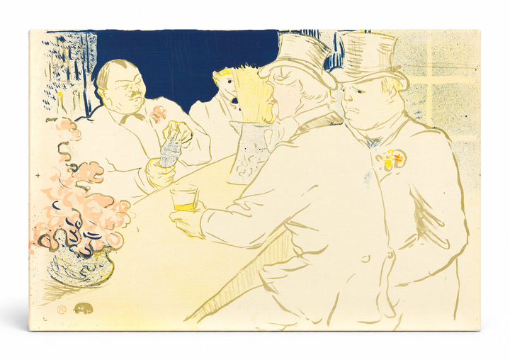 Le Bar - Belle Époque Café Scene Vintage Lithograph Poster Wall Art