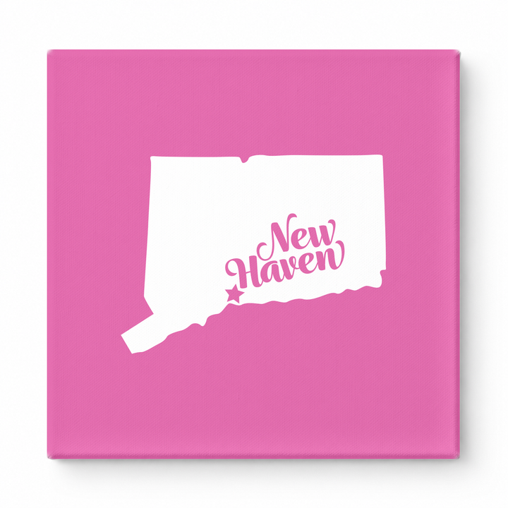 Home Sweet New Haven — Connecticut State Silhouette
