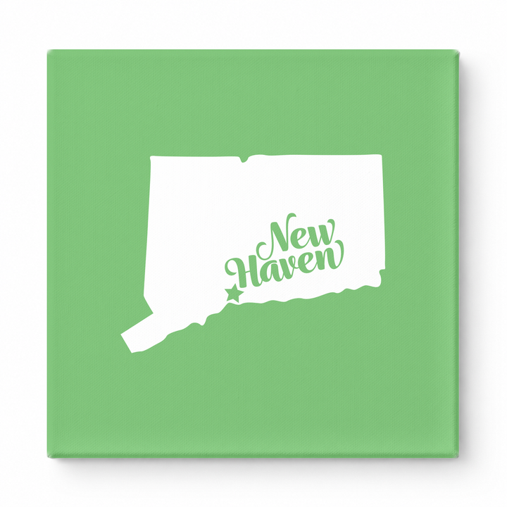Home Sweet New Haven — Connecticut State Silhouette