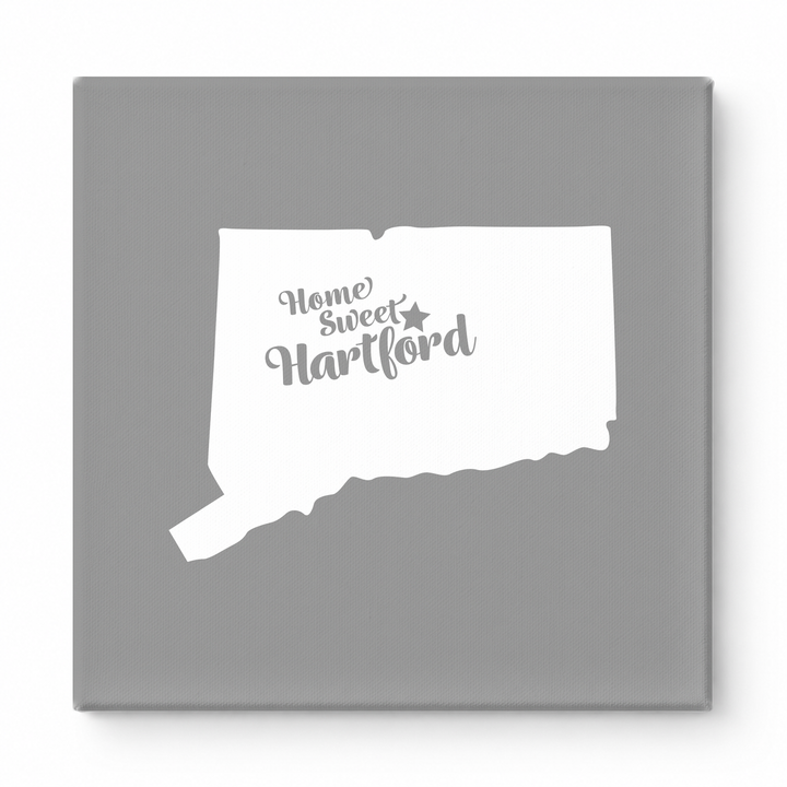 Home Sweet Hartford — Connecticut State Silhouette