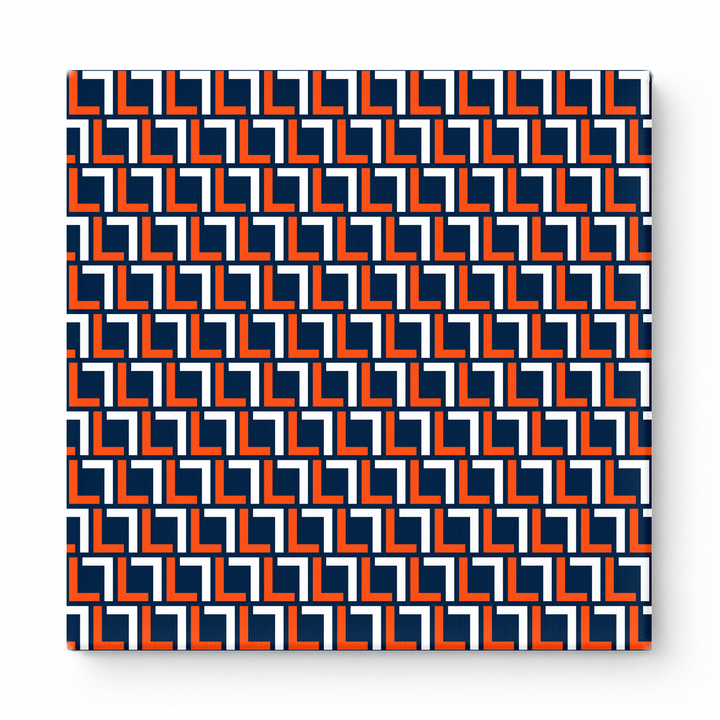 Navy & Orange Plaid — National Football Teams