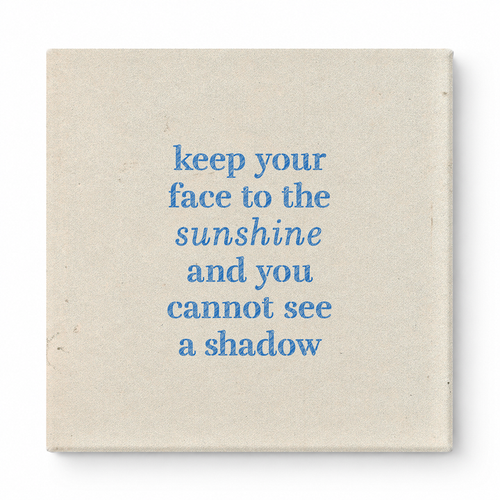 Keep Your Face to the Sunshine and You Cannot See a Shadow — Chalkboard Lettering