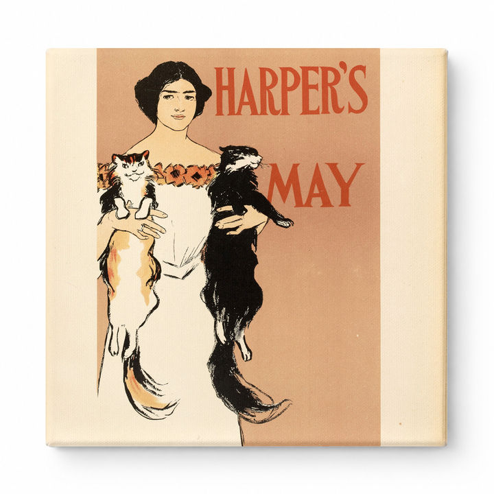 Harper's May 1896 - Vintage Magazine Cover Poster Canvas Wall Art