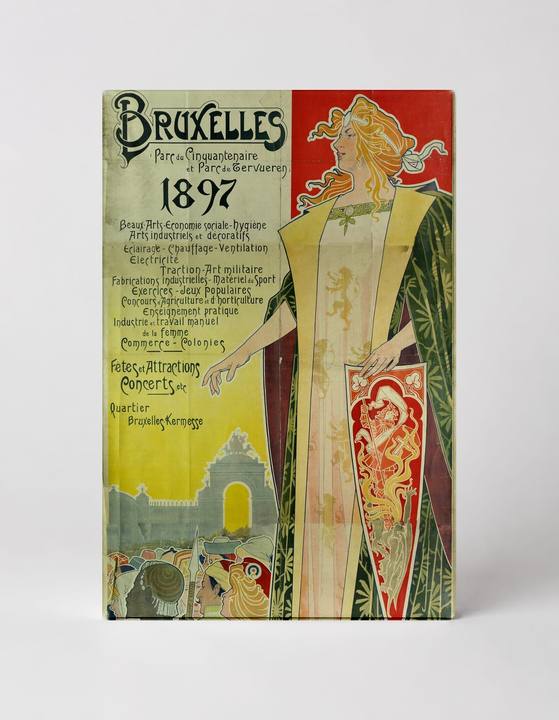 Exposition Internationale Bruxelles 1897 - Art Nouveau Vintage Poster Wall Art