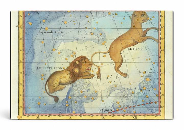 Le Lynx, Le Petit Lion — Fortin's Atlas Céleste de Flamsteed (1776)