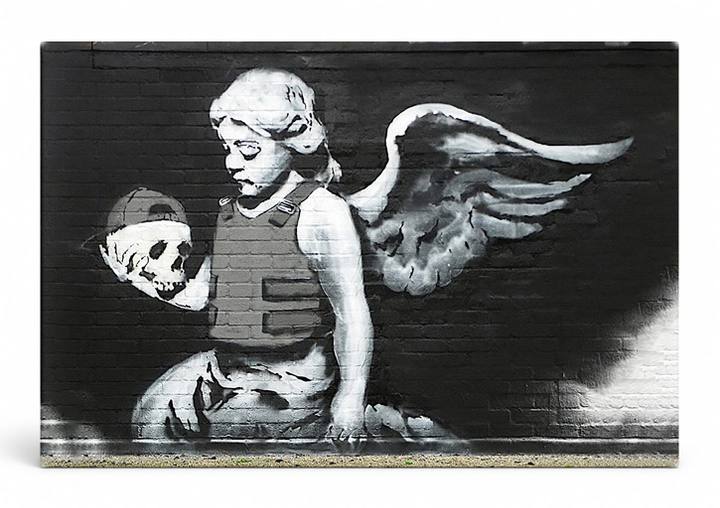 Angel in Bulletproof vest — Street Art Print