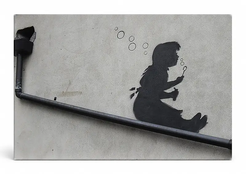 Bubble Girl — Street Art Print