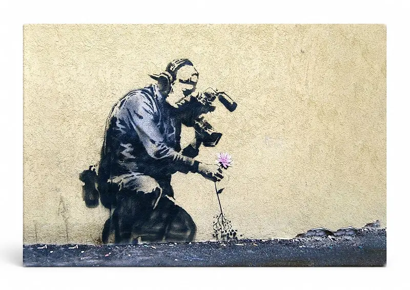 Cameraman and Flower — Street Art Print