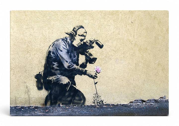 Cameraman and Flower — Street Art Print