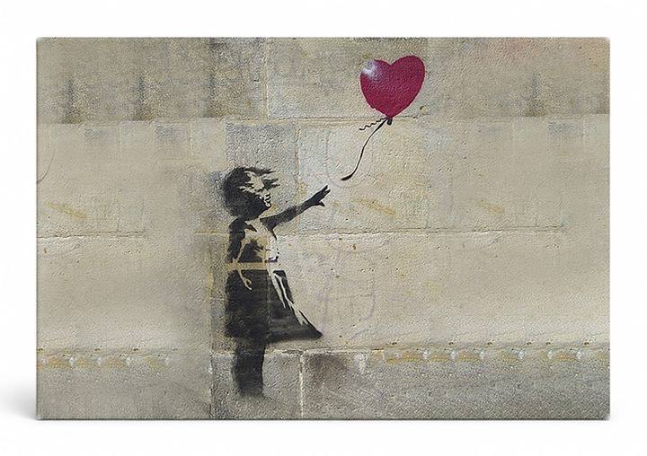Balloon Girl on Column — Street Art Print