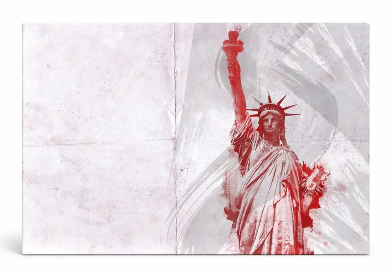 Statue of Liberty Red Graphic